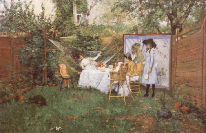 William Merrit Chase The Open air Breakfast